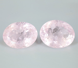 Крупная пара морганитов 17,48 карата